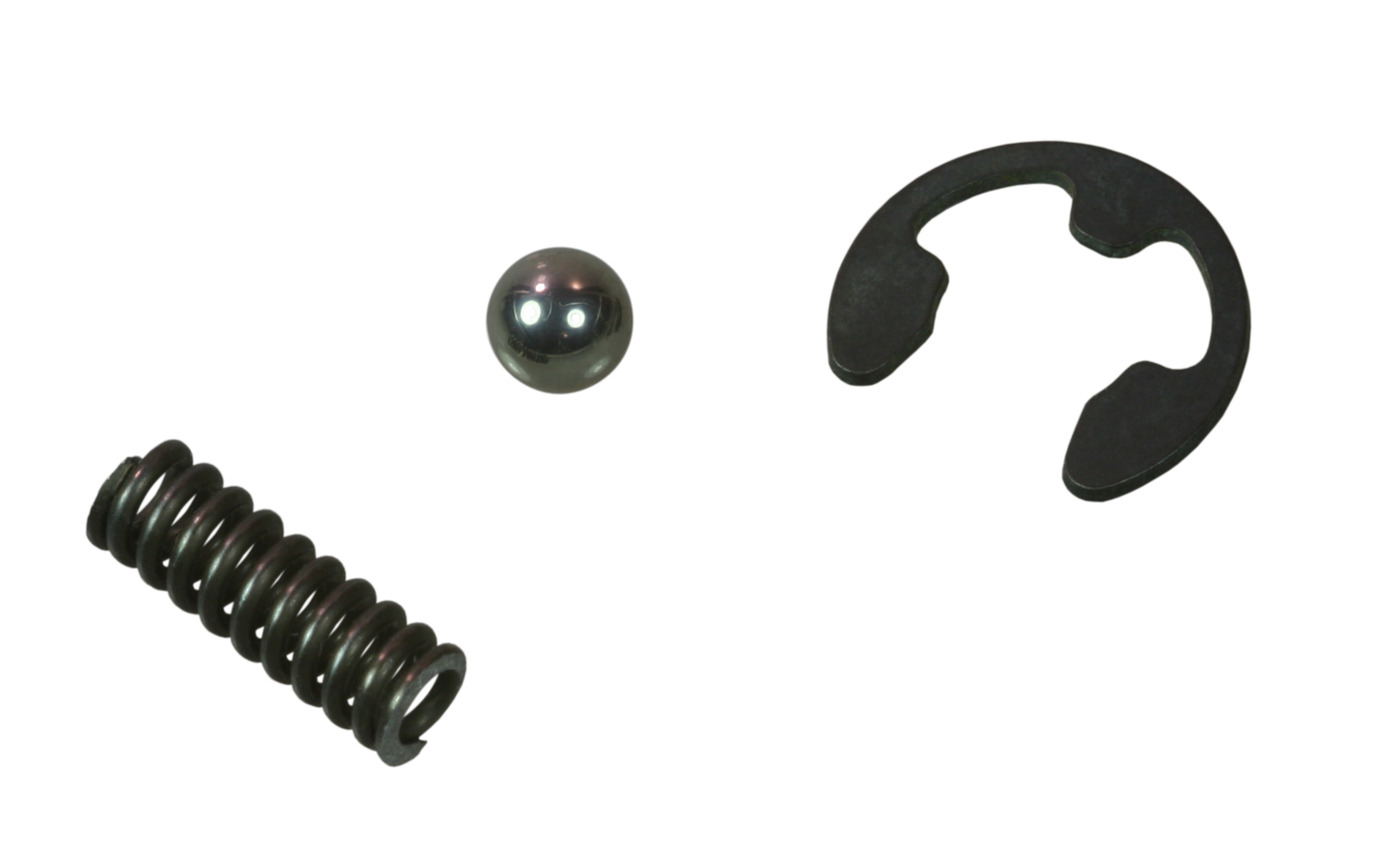 Spring, ball, lock washer