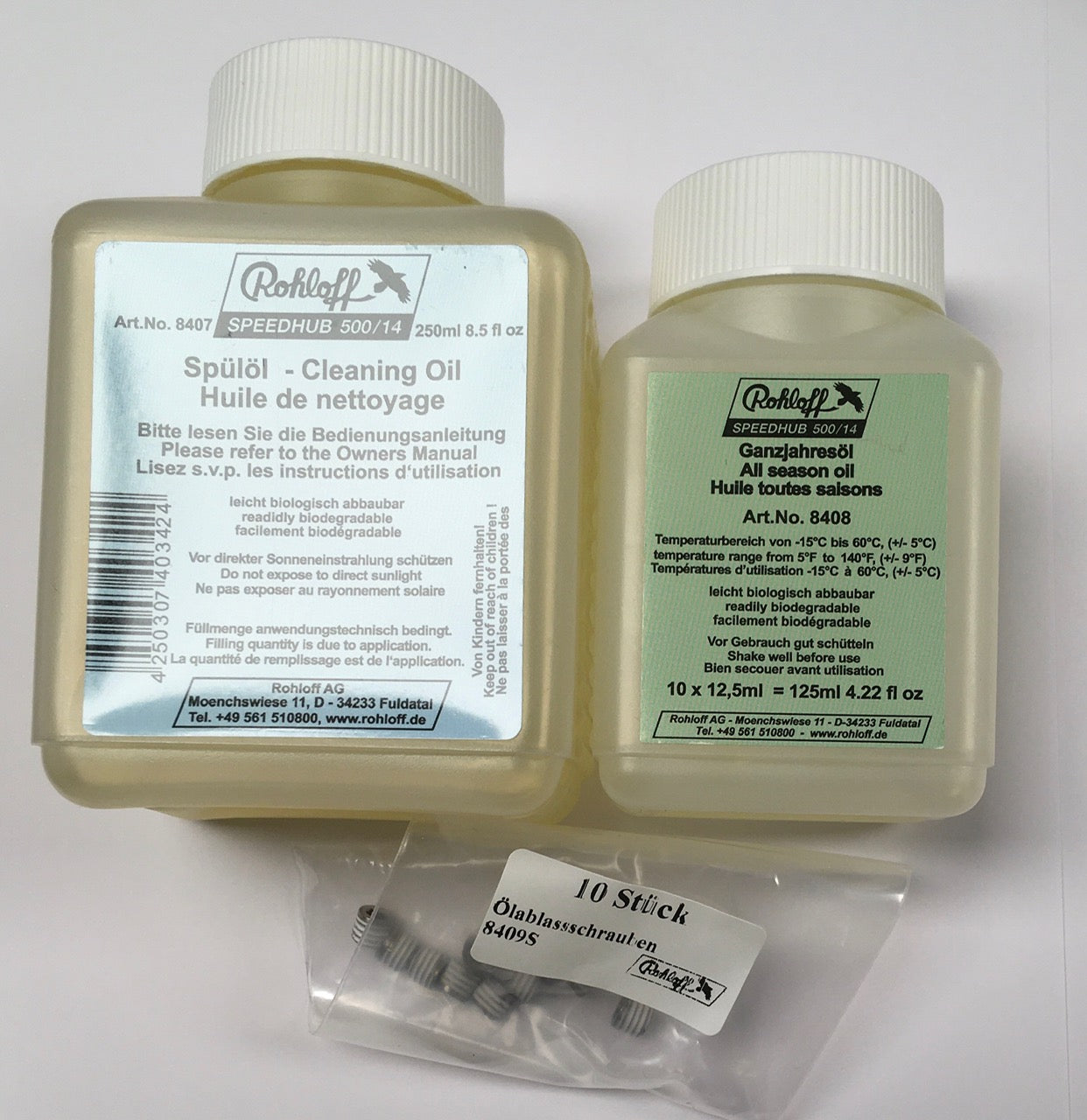 Oliewissel set voor 10 oliewissels SPEEDHUB 500/14 + 10 dichtingschroeven